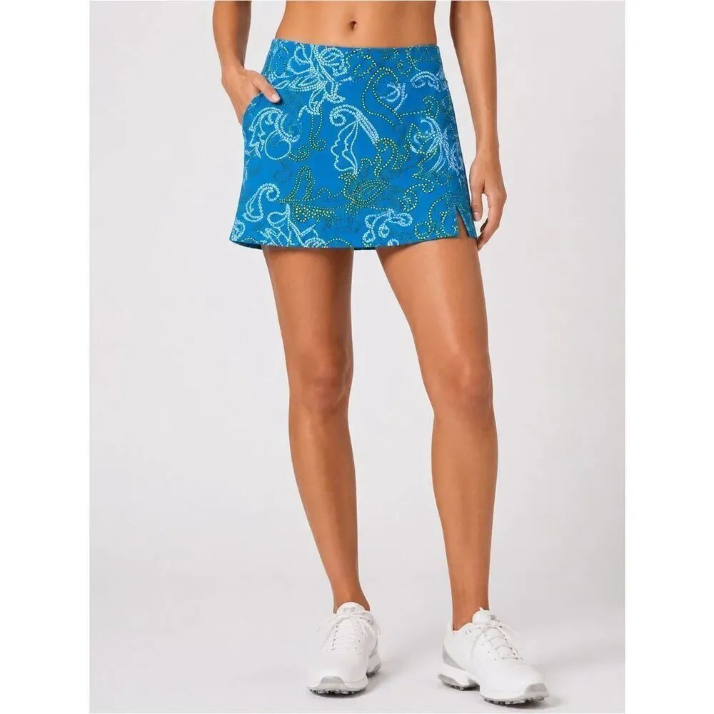 Callaway Golf Skort Blue Paisley Size 8 Athletic Tennis Skirt